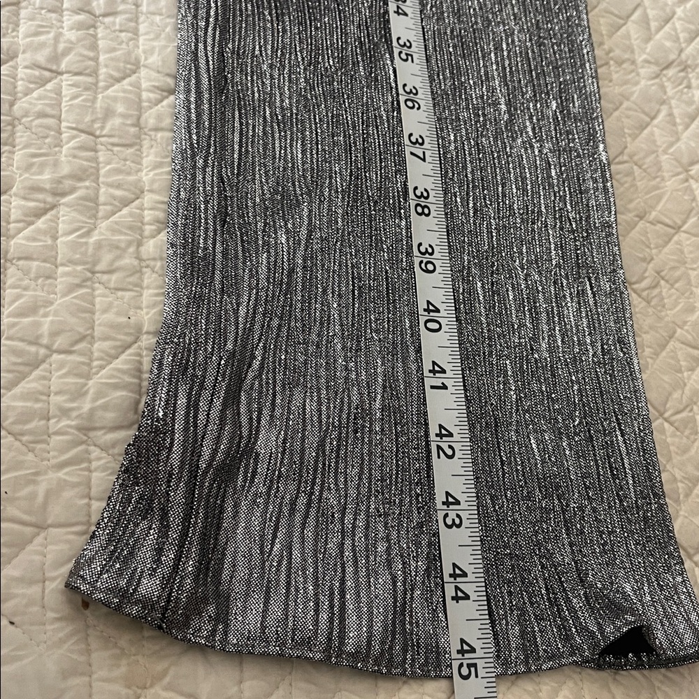 Zara Metallic Silver Wrap Pants - Picture 16 of 16
